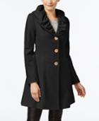 Tahari Ruffled Skirted Walker Coat