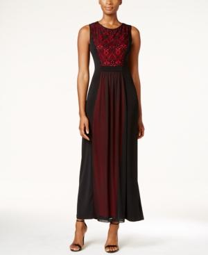 Connected Petite Lace Chiffon A-line Gown