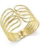 Thalia Sodi Gold-tone Textured Loop Hinge Bracelet