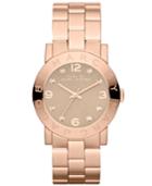 Marc By Marc Jacobs Watch, Women's Amy Rose Gold-tone Stainless Steel Bracelet 37mm Mbm3221