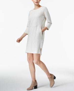 Eileen Fisher Organic Cotton Pullover 3/4-sleeve Shift Dress
