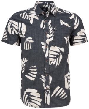 Volcom Men's Brush Palm-print Short-sleeve Shirt
