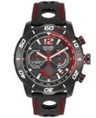 Citizen Men's Chronograph Eco-drive Primo Black Leather Strap Watch 45mm Ca4085-08e