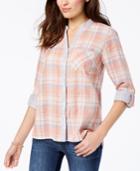 Style & Co Cotton Printed Utility Shirt, Created For Macy's