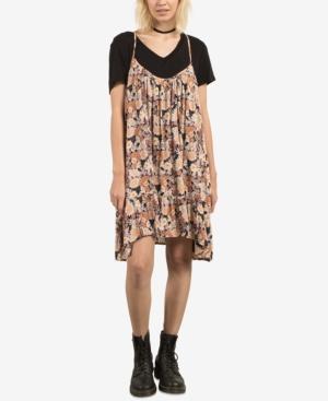 Volcom Juniors' Simple Things Printed Ruffled Dress