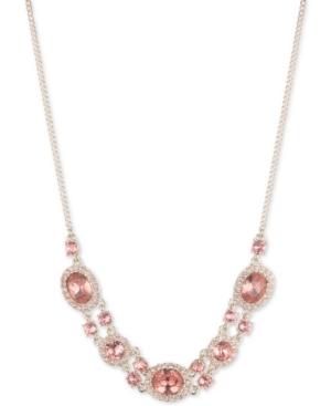 Givenchy Gold-tone Pave & Oval Crystal Collar Necklace, 16 + 3 Extender