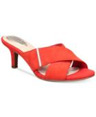 Alfani Women's Step 'n Flex Larrk Kitten-heel Slip-on Sandals, Created For Macy's Women's Shoes