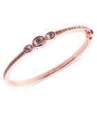 Givenchy Bracelet, Rose Gold-tone Swarovski Vintage Glass Stone Bangle Bracelet