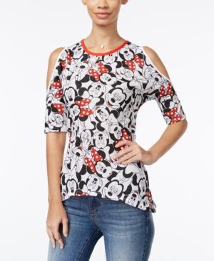Disney Juniors' Minnie Cold-shoulder Graphic Tee