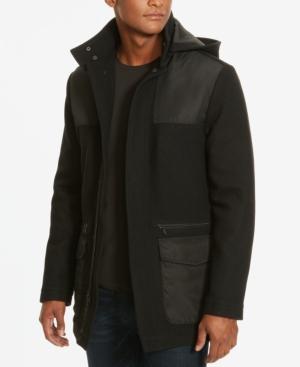 Kenneth Cole New York Men's Long Hooded Coat