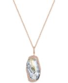 Swarovski Rose Gold-tone Large Crystal Pendant Necklace