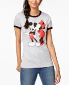 Hybrid Juniors' Mickey & Minnie Graphic-print T-shirt