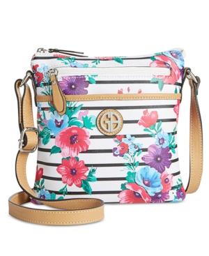 Giani Bernini Floral Stripe Crossbody, Only At Macy's
