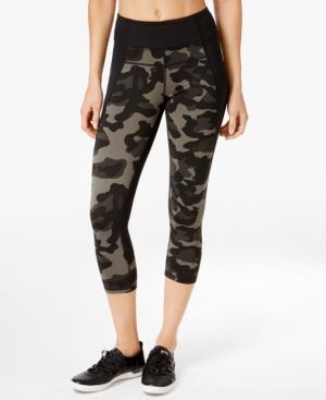 Calvin Klein Performance Jigsaw-print Cropped Leggings