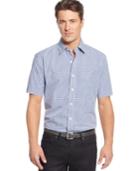 Club Room Big And Tall Gingham Short-sleeve Shirt, Only At Macy's