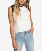 Roxy Juniors' Cotton Embroidered T-shirt