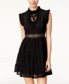 Shift Juniors' Lace Medallion Dress, Created For Macy's