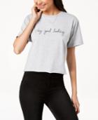 Pretty Rebellious Juniors' Cropped Graphic T-shirt