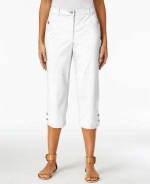Karen Scott Petite Twill Capri Pants