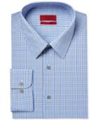 Alfani Red Fitted Performance Blue And Black Gingham Dress Shirt, Only At Macy's