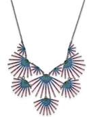 I.n.c. Hematite-tone Crystal Burst Statement Necklace, 18 + 3 Extender, Created For Macy's
