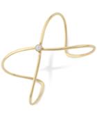 Bcbgeneration Gold-tone X Crystal Accent Cuff Bracelet