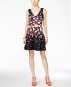 Jessica Simpson Sleeveless Floral-print Fit & Flare Dress