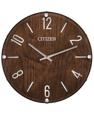 Citizen Gallery Wood & Leather Wall Clock