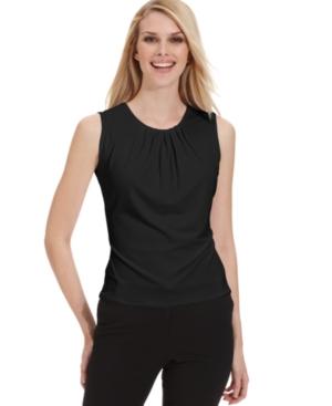 Calvin Klein Petite Shirred Shell