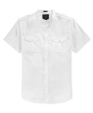 Guess Men's Dual-pocket Quinton Striped Short-sleeve Shirt