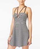 Material Girl Juniors' Striped A-line Dress, Only At Macy's
