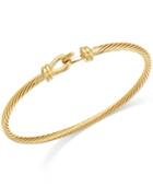 Twisted Cable Bangle Bracelet In 14k Gold
