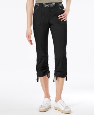Inc International Concepts Curvy-fit Studded Cargo Pants, Created For Macy's