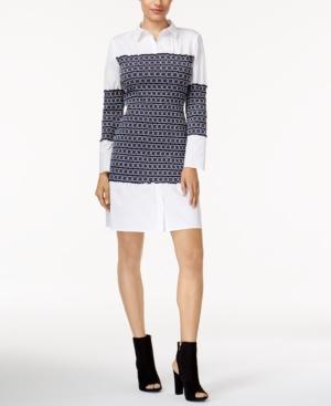 Bar Iii Smocked Shirtdress, Created For Macy's