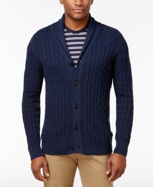 Barbour Men's Shawl-collar Cable-knit Cardigan