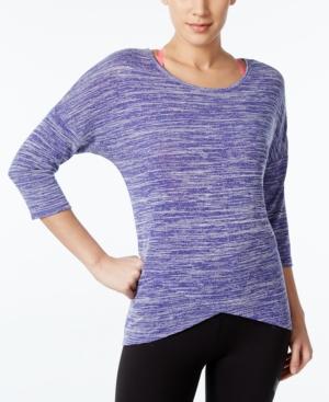 Ideology Space-dyed Three-quarter-sleeve Top, Only At Macy's
