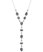 Judith Jack Sterling Silver Abalone And Marcasite Lariat Necklace