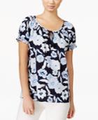 Tommy Hilfiger Scoop-neck Floral-print Top