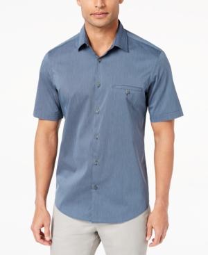 Alfani Men's Stretch Modern Stripe Pocket Shirt, Created For Macy's