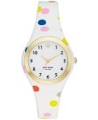 Kate Spade New York Women's Rumsey Multicolor Confetti Dot Silicone Strap Watch 30mm Ksw1077