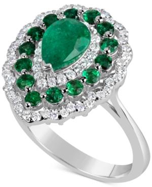 Effy Emerald (2 Ct. T.w.) & Diamond (3/8 Ct. T.w.) Ring In 14k White Gold
