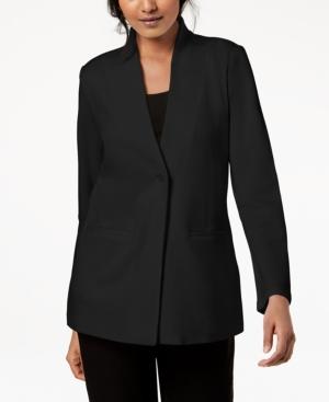 Eileen Fisher Tencel Ponte Long-sleeve Stand-collar Blazer, Regular & Petite