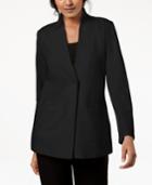 Eileen Fisher Tencel Ponte Long-sleeve Stand-collar Blazer, Regular & Petite