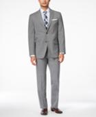 Tommy Hilfiger Men's Light Grey Sharkskin Slim-fit Stretch Performance Suit