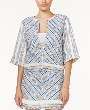 Guess Tala Three-quarter-sleeve Embroidered Jacket
