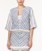 Guess Tala Three-quarter-sleeve Embroidered Jacket
