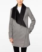 Calvin Klein Double-face-wool-blend Asymmetrical-collar Wrap Coat