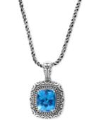 Balissima By Effy Blue Topaz (6-2/3 Ct. T.w.) Pendant Necklace In Sterling Silver