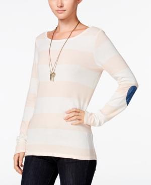 Maison Jules Striped Elbow-patch Top, Only At Macy's