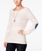 Maison Jules Striped Elbow-patch Top, Only At Macy's
